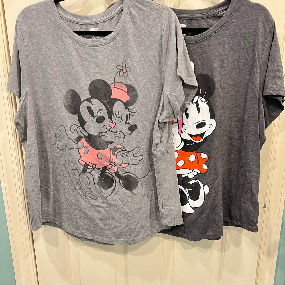 TWO Mickey and Minnie shirts
